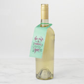 Kerst Meest Wonderful Wine Hanger Labels (Schuin)