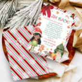 Kerst Meisje Brief van Elf Letter Kaart