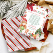 Kerst Meisje Brief van Elf Letter Kaart