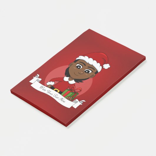 Kerst meisje cartoon notities post-it® notes (Schuin)