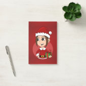 Kerst meisje cartoon notities post-it® notes (Kantoor)
