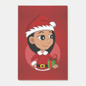 Kerst meisje cartoon notities post-it® notes (Voorkant)