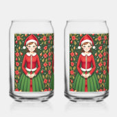 Kerst Meisje Elf Blikvorm Glas (Voorkant)