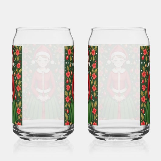 Kerst Meisje Elf Blikvorm Glas (Rechts)