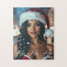 Kerst meisje - Ho Ho Ho - Kerstmis Legpuzzel