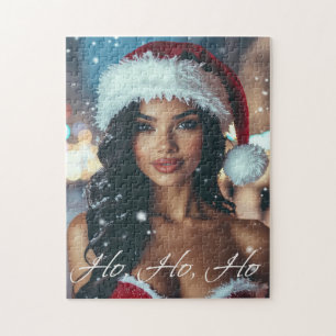 Kerst meisje - Ho Ho Ho - Kerstmis Legpuzzel
