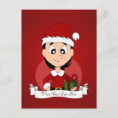 Kerst-meisje-hoofd-03.png Feestdagenkaart (Voorkant)