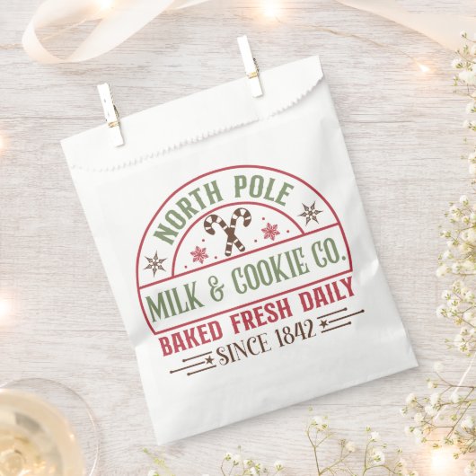 Kerst melk koekjesbedrijf bedankzakje (Geknipt)