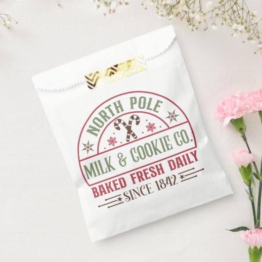 Kerst melk koekjesbedrijf bedankzakje (Gezegeld)