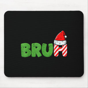 Kerst Meme Bruh Grappige Kerstmis Uitdrukking Vrou Muismat