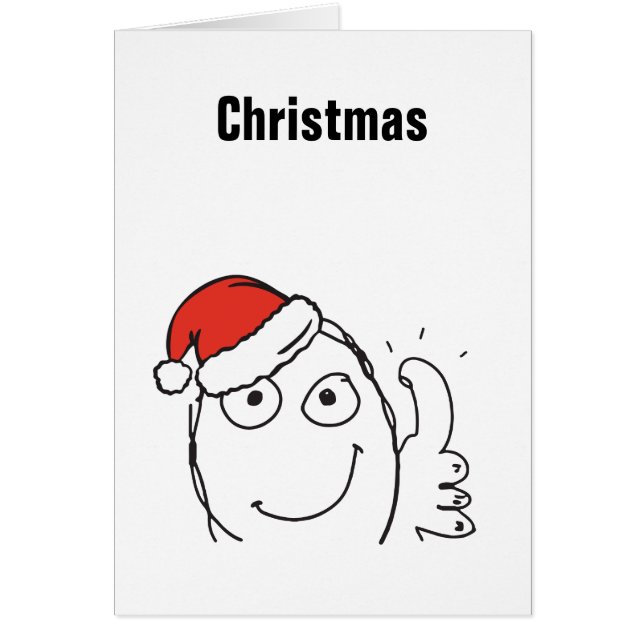 Kerst Meme Troll Le Me DuimOmhoog Aanpasbaar BEWER (Voorkant)