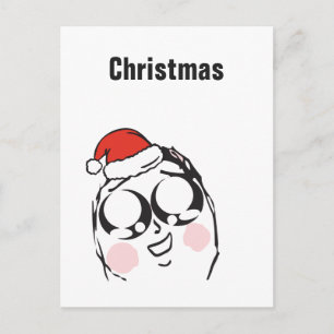 Kerst Memes Anime Le Me Aangepaste tekst BEWERKBAA Feestdagenkaart
