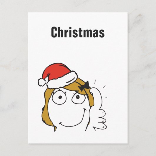 Kerst Memes Blond Troll Aangepaste tekst BEWERKBAA Feestdagenkaart (Voorkant)