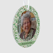 Kerst Memorial Foto's Botanisch Ornament (voorkant)