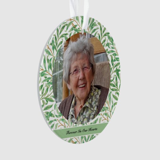 Kerst Memorial Foto's Botanisch Ornament (voorkant)