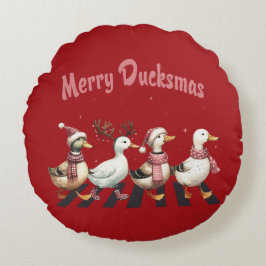 Kerst Merry Ducksmas Ronde Kussen