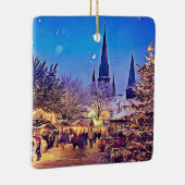 Kerst Merry Go Round en de Duitse kerk Keramisch Ornament (Rechts)