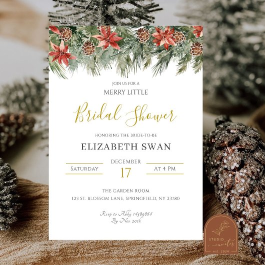 Kerst Merry Little Bruiloft Feest Kaart