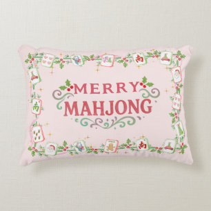 Kerst Merry Mahjong Accent Kussen