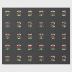 Kerst Merry U Allen Vakantie Typografie Cadeaupapier