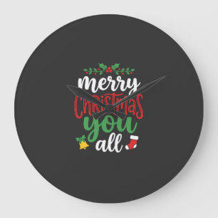 Kerst Merry U Allen Vakantie Typografie Grote Klok