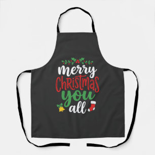 Kerst Merry U Allen Vakantie Typografie Schort
