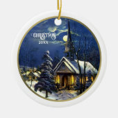 kerst met aangepaste kerst keramisch ornament (Voorkant)