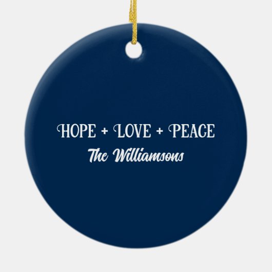 kerst met aangepaste kerst keramisch ornament (Achterkant)