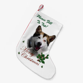 Kerst met Alaskan Malamute Kleine Kerstsok