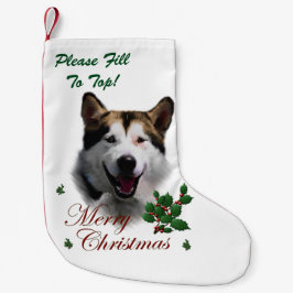 Kerst met Alaskan Malamute Kleine Kerstsok