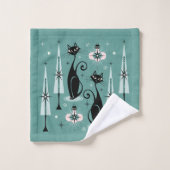 Kerst met atoomkerst in de middeleeuwen ©studioxin bad handdoek (Wasdoekje)