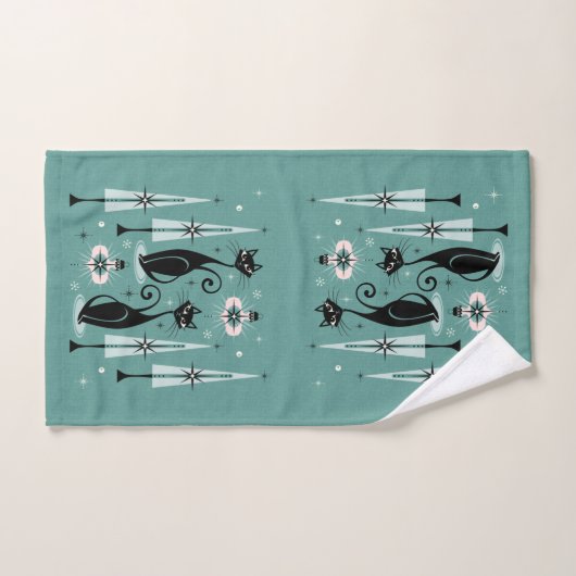 Kerst met atoomkerst in de middeleeuwen ©studioxin bad handdoek (Handdoek)