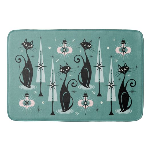 Kerst met atoomkerst in de middeleeuwen ©studioxin badmat (Voorkant)