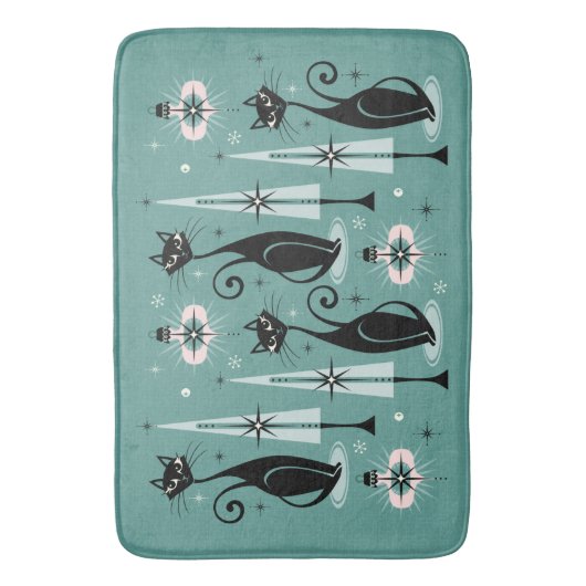 Kerst met atoomkerst in de middeleeuwen ©studioxin badmat (Voorkant Verticaal)