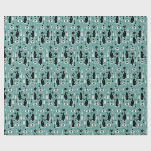 Kerst met atoomkerst in de middeleeuwen ©studioxin cadeaupapier (Vlak)