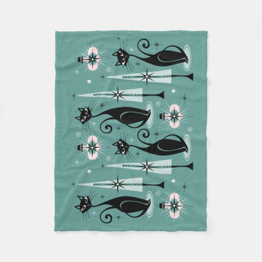 Kerst met atoomkerst in de middeleeuwen ©studioxin fleece deken (Voorkant)