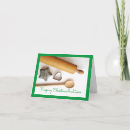 Kerst met  bakken keukengerei kaart