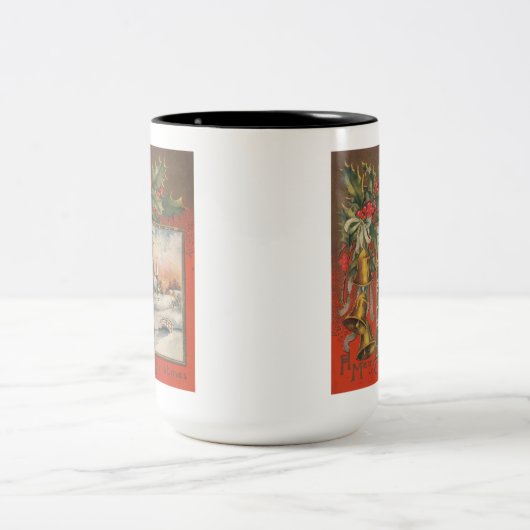 kerst met balletjes tweekleurige koffiemok (Center)