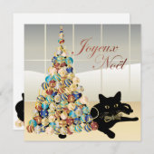 Kerst met Bella Franse Kaart/Uitnodiging Kaart (Voorkant / Achterkant)