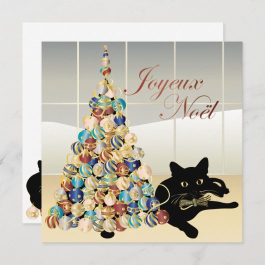 Kerst met Bella Franse Kaart/Uitnodiging Kaart (Voorkant / Achterkant)