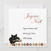 Kerst met Bella Franse Kaart/Uitnodiging Kaart (Achterkant)