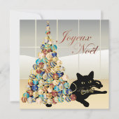 Kerst met Bella Franse Kaart/Uitnodiging Kaart (Voorkant)