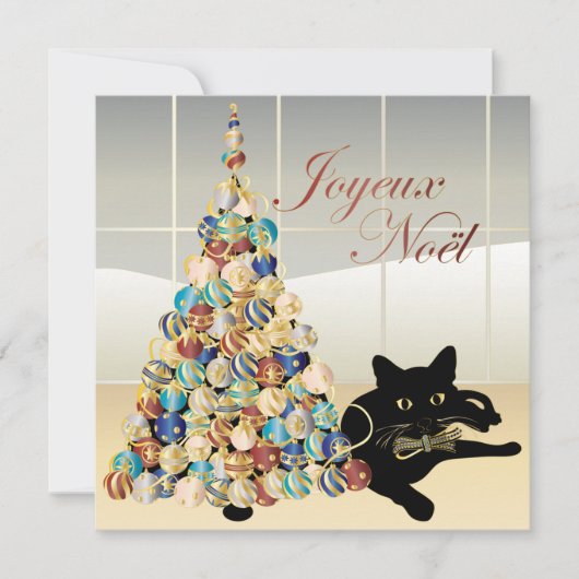 Kerst met Bella Franse Kaart/Uitnodiging Kaart (Voorkant)