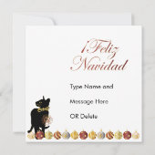 Kerst met Bella Spaans Kaart/Uitnodiging Kaart (Achterkant)