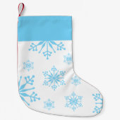 Kerst met blauwe sneeuwvlokken. kleine kerstsok (Voorkant)