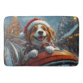 Kerst met Brittany Spaniel hond Badmat (Voorkant)
