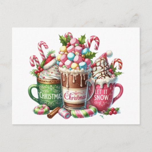 Kerst met Cacao Briefkaart (Voorkant)