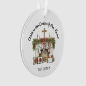 Kerst met Christus in het middelpunt Ornament (voorkant)
