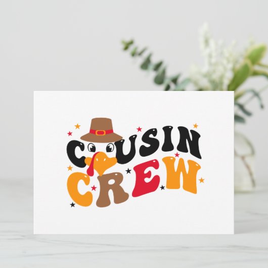 Kerst met Cousin Crew Kaart (Staand voorkant)
