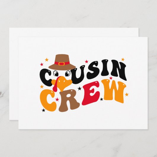 Kerst met Cousin Crew Kaart (Voorkant / Achterkant)